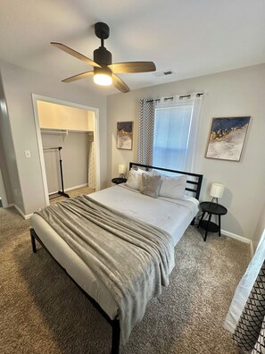 3 bedrooms, iron/ironing board, travel cot, WiFi