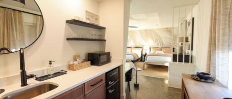 1 soverom, strykejern/-brett og sengetøy