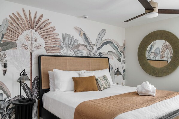 1 soverom, strykejern/-brett og sengetøy