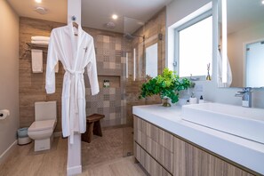 Hair dryer, towels