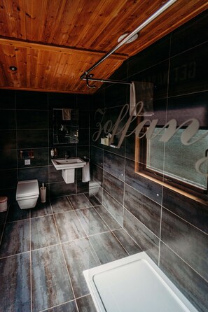 Shower, hair dryer, towels - Enchanted Lodge 2 Great Ayton Yorkshire - sleeps 2 guests  in 1 bedroom (Great Ayton)