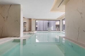 Indoor pool, a heated pool