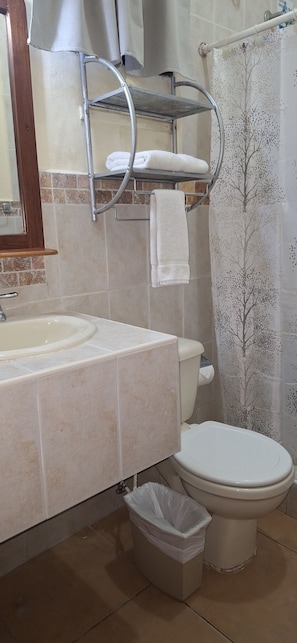 Habitación doble Confort | Baño | Jabón, shampoo, papel de baño