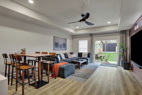 Smart TV, video games, DVD player, books