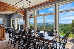 Dining - Mountain Views | Fire Pit, Hot Tub, Game Room, Seasonal 85° Pool, Family Fun! (Sevierville)