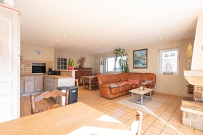 Televisión, chimenea y tenis de mesa 