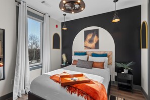 1 غرفة نوم ومكواة/لوح كي وواي فاي وملاءات أسرّة