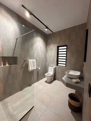 Towels, soap, toilet paper
