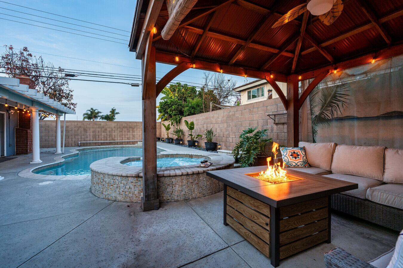 A heated pool