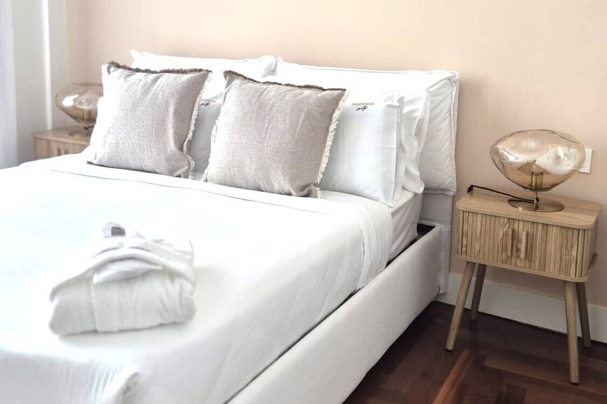 奢華公寓 | 1 間臥室、義大利 Frette 床單、高級寢具、羽絨被