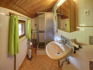 Dusche, Haartrockner, HandtĂŒcher