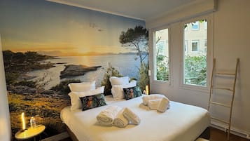 Camera familiare con letto matrimoniale o 2 letti singoli | Con stile personalizzato, insonorizzazione, Wi-Fi gratuito, lenzuola