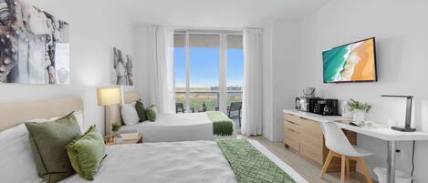 Desk, iron/ironing board, travel crib, WiFi