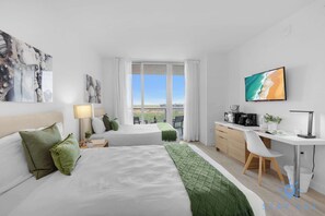 Desk, iron/ironing board, travel cot, WiFi