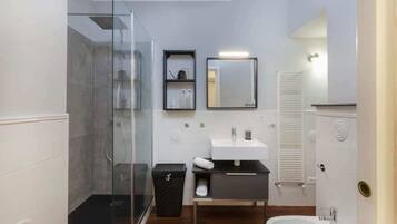 Free toiletries, hair dryer, bidet, towels