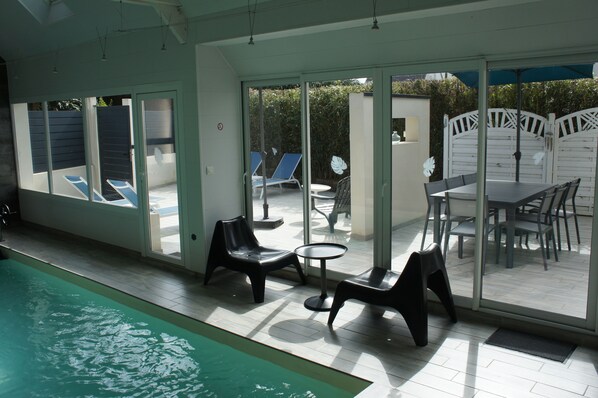 Indoor pool, a heated pool