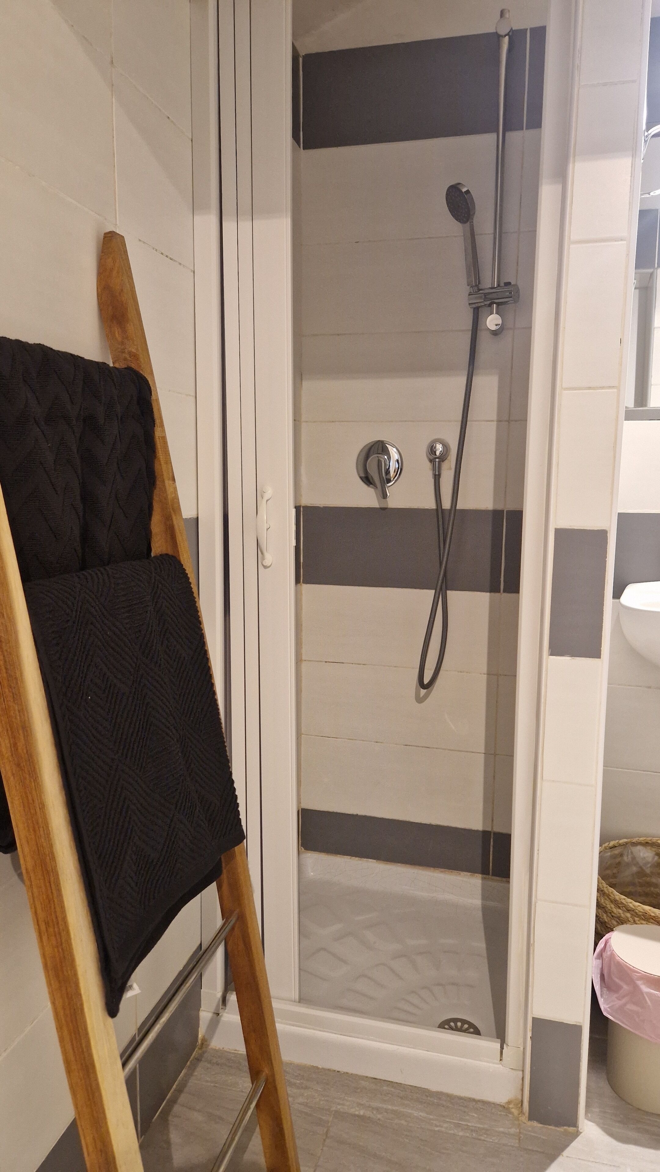 Dusche, Haartrockner, Bidet, Handtücher