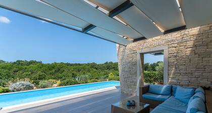 Serene Villa with Private Pool and Sea View Near Novigrad