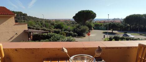 Appartement, balcon, vue partielle sur la mer | Balcon