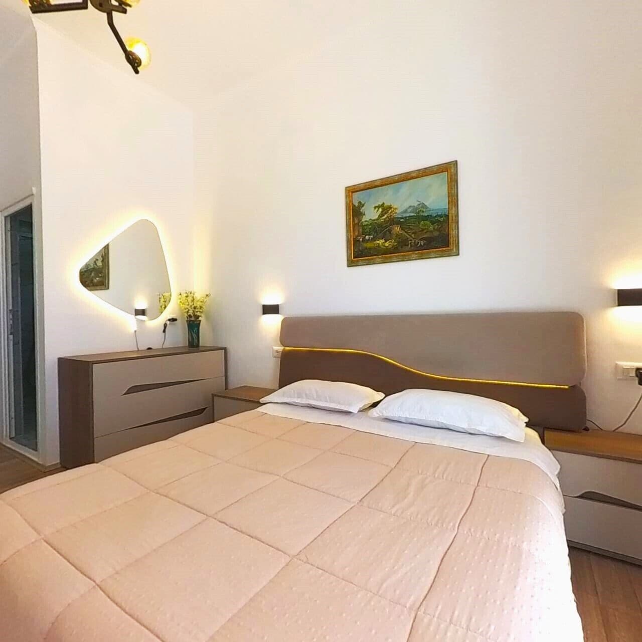 舒适双人房, 1 间卧室, 阳台, 海景 | 隔音、免费 WiFi、床单