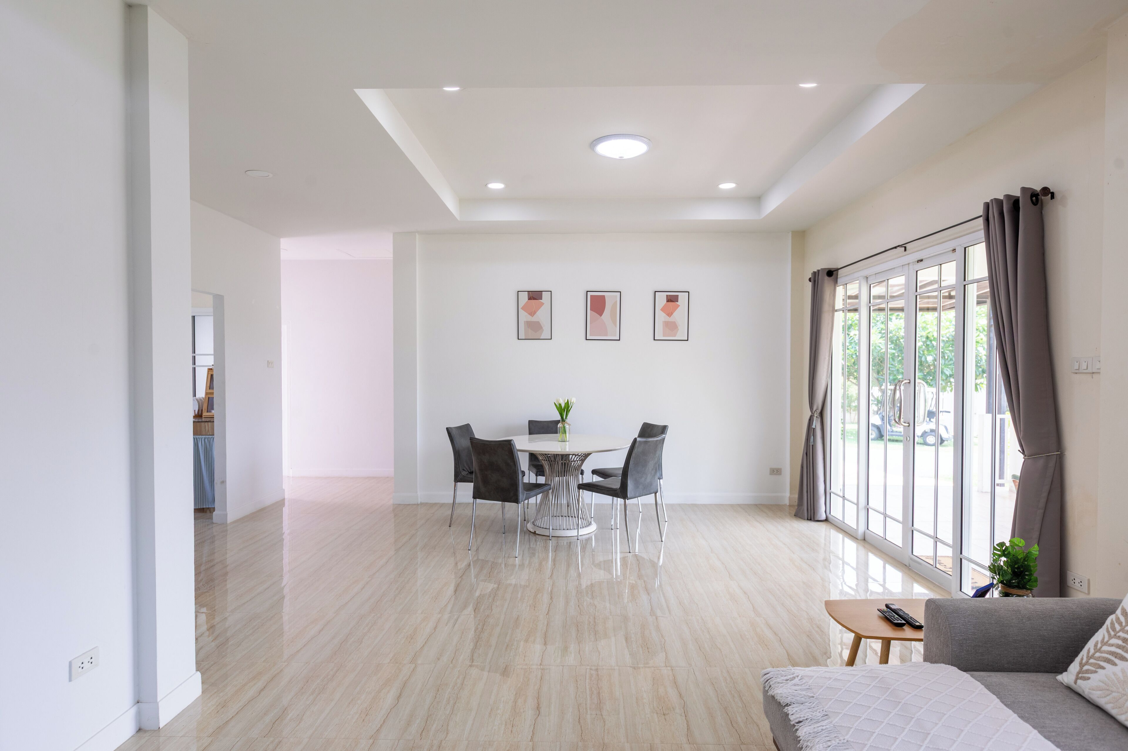 Family Villa | Living area | 35-inch LCD TV with cable channels, Netflix, streaming services