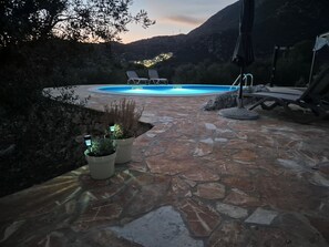 Outdoor pool, a heated pool - Villa Lucija, family house for rest and enjoyment in a beautiful environment (Ploče)