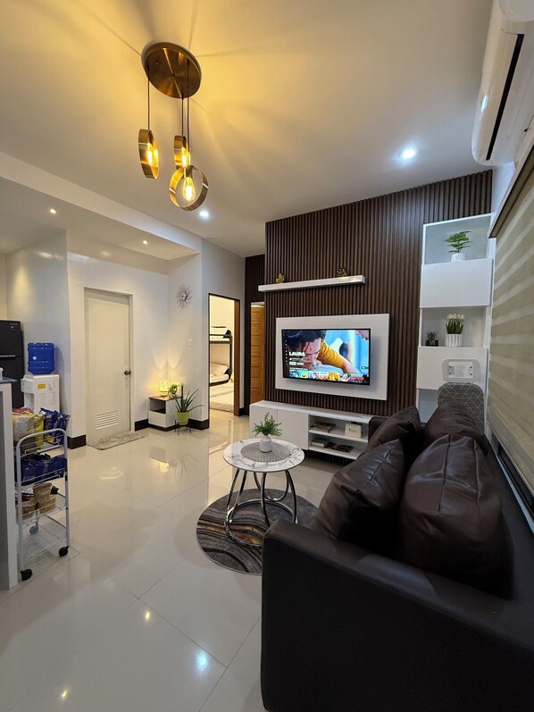 Living area - Minimalist 2-bedroom house in General Santos City with WiFi, AC (General santos city)
