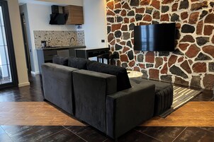 Family Apartment, 1 Bedroom | Living area | Flat-screen TV