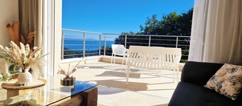 SUBLIME villa neuve vue à 360° sur la mer à 10'de Moriani, des plages et rivière