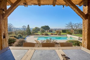 A heated pool