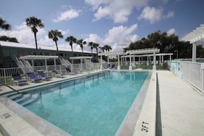 Outdoor pool, a heated pool