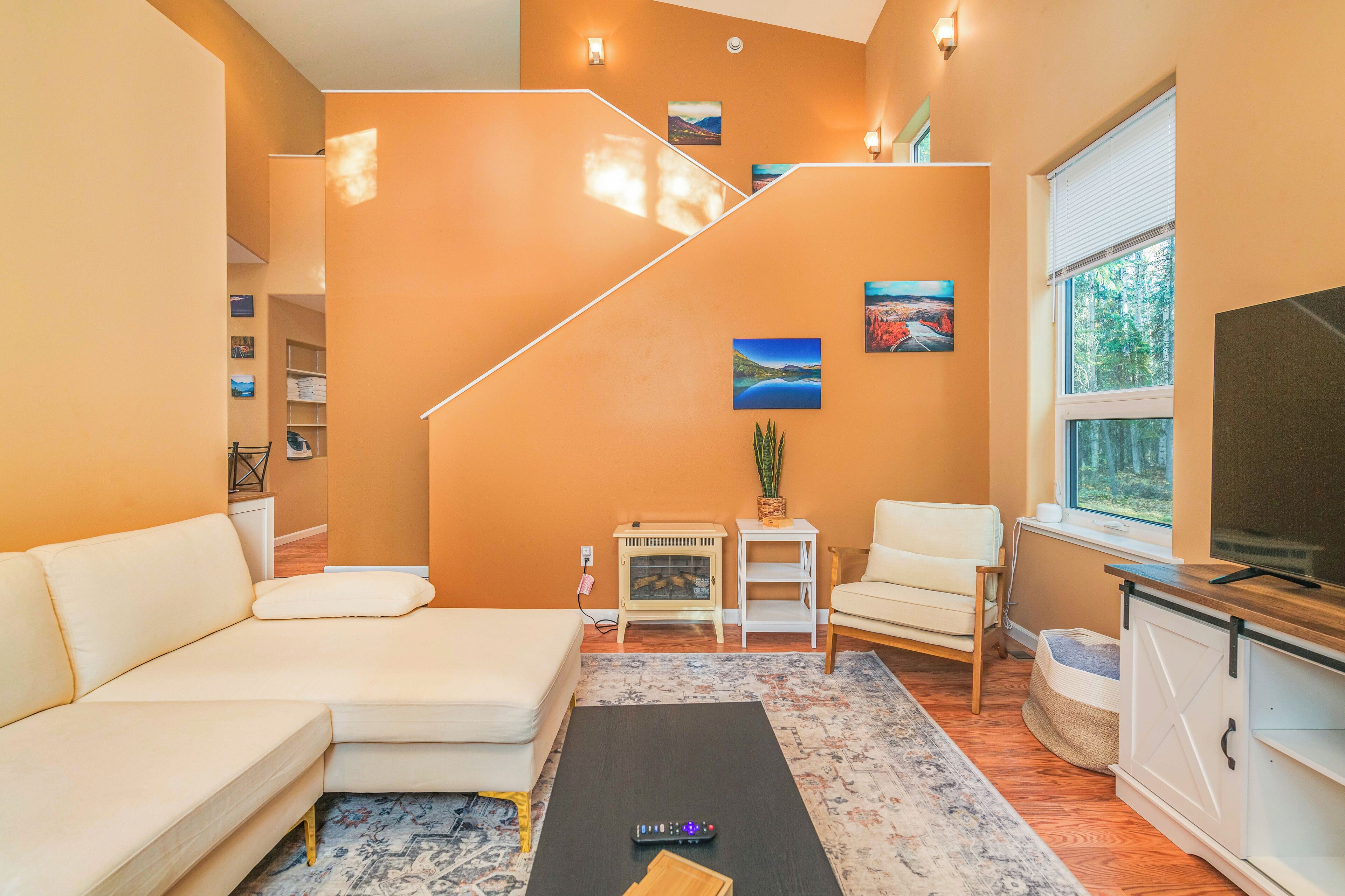 Smart-tv en een open haard