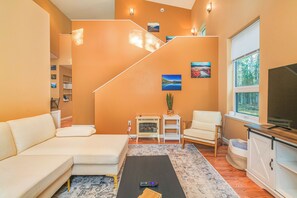 TV connectée, cheminée