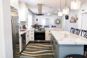 Microwave, oven, stovetop, dishwasher