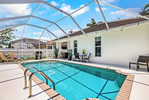 A heated pool