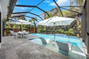 A heated pool