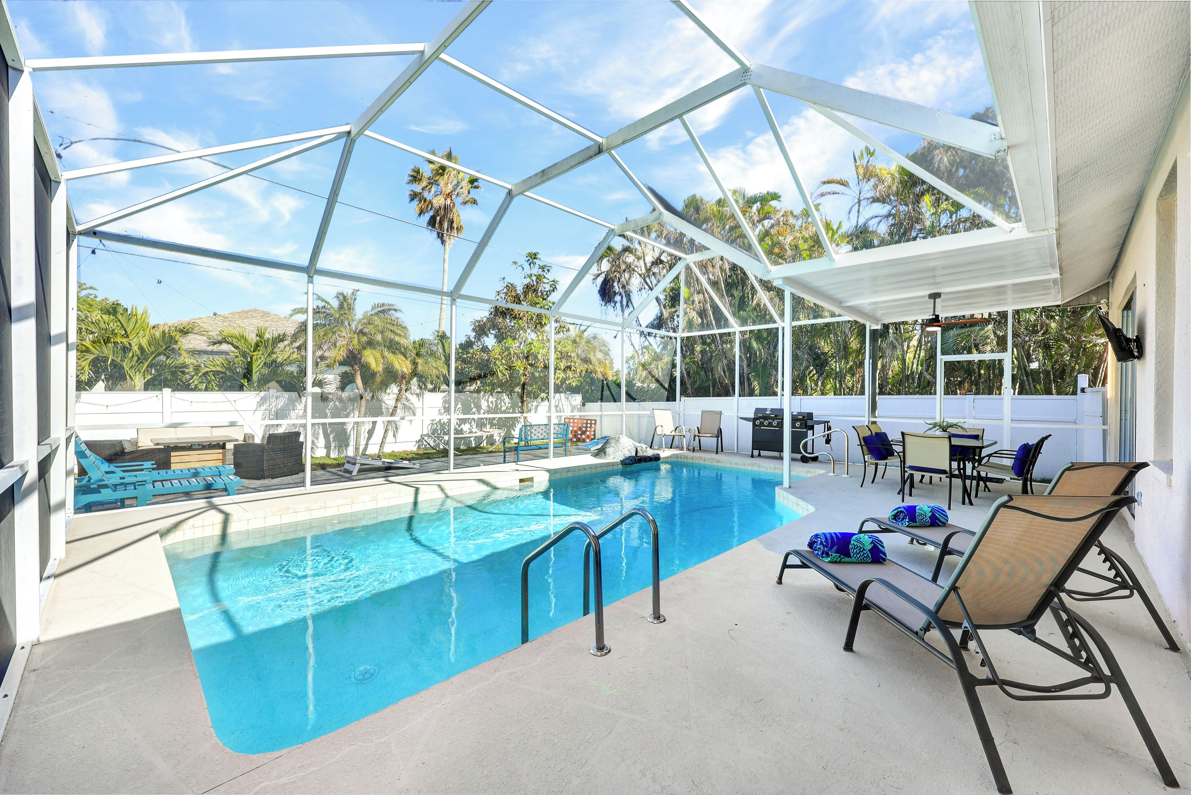 A heated pool