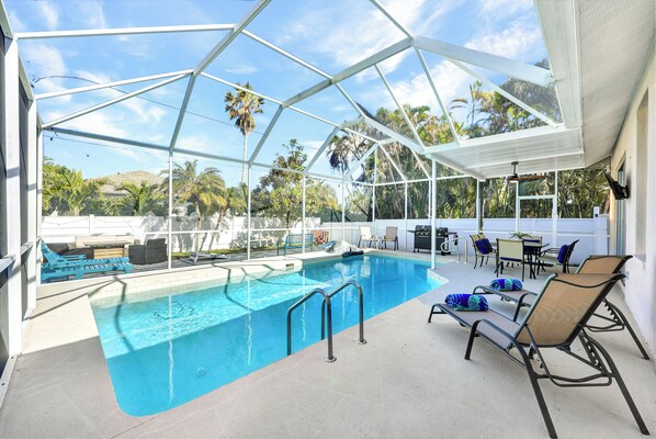 A heated pool