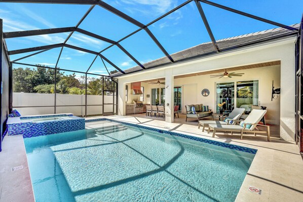A heated pool