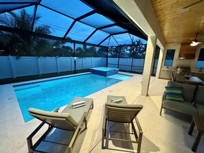 A heated pool
