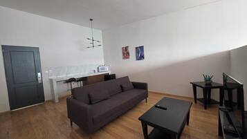 Basic Room | Living area | 45-inch flat-screen TV with cable channels