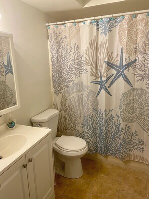 Hair dryer, towels