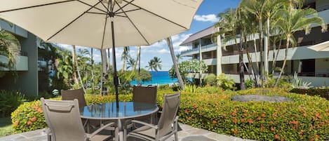 Oceanfront view from pool area