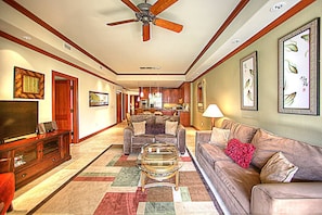 TV, DVD player, offices