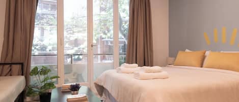 Comfort Studio Suite, City View | 1 bedroom, desk, laptop workspace, iron/ironing board