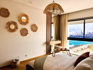 2 bedrooms, iron/ironing board, WiFi, bed sheets - Appartement de luxe au cœur de la marina (Casablanca)