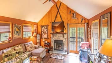 Smart TV, DVD player, foosball, books