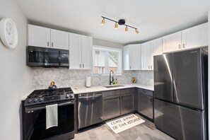 Microwave, oven, stovetop, dishwasher