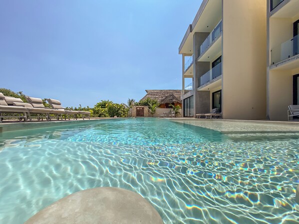 Suíte conforto, vista para o mar | Terraço/pátio