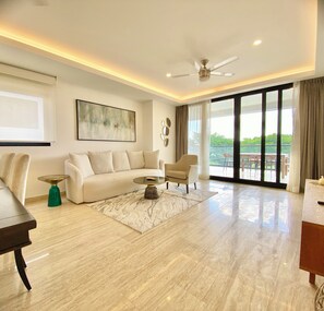 Deluxe Apartment, 3 Bedrooms, Pool View | Living area - Arkana by Andiani Travel (Cancun)